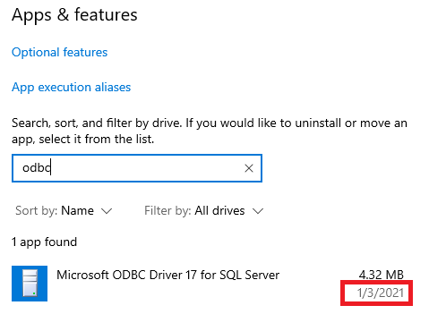 Microsoft odbc driver 17 for sql server ошибка