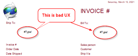 The Invoice report from the sample Northwind database