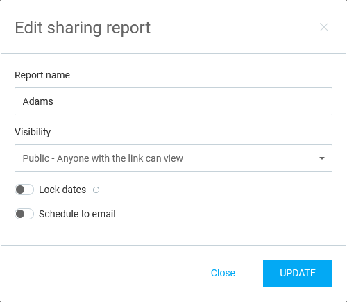 Shared Reports in Clockify