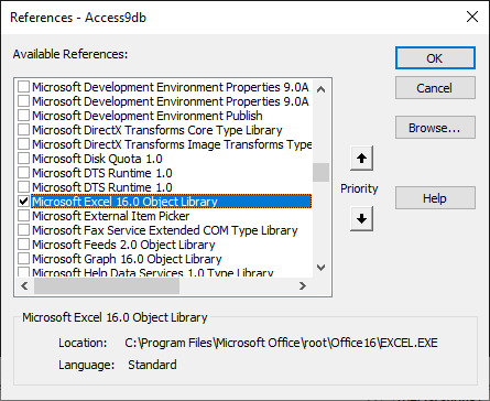 Microsoft Office COM Automation Libraries