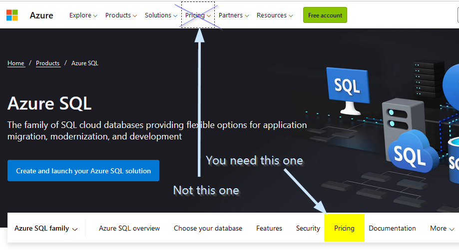 SQL Azure Pricing Overview