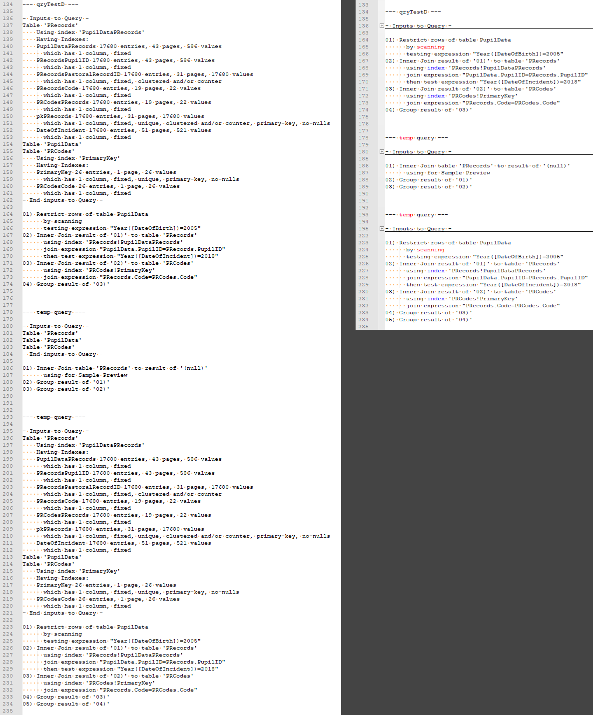 Signal vs. Noise: ShowPlan.out Edition