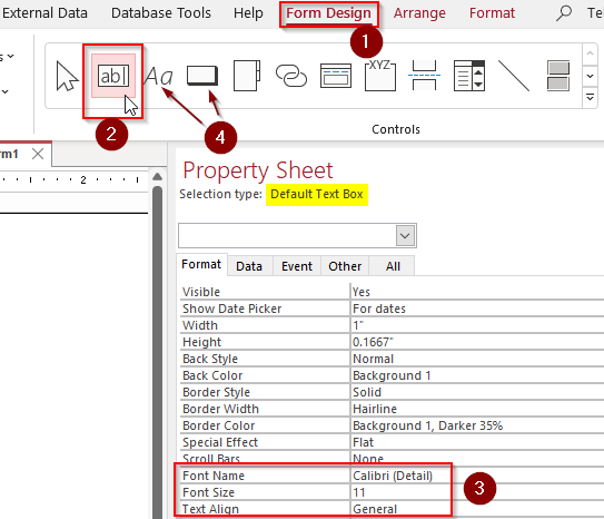 5 Ways to Set a Default Font on Microsoft Access Forms