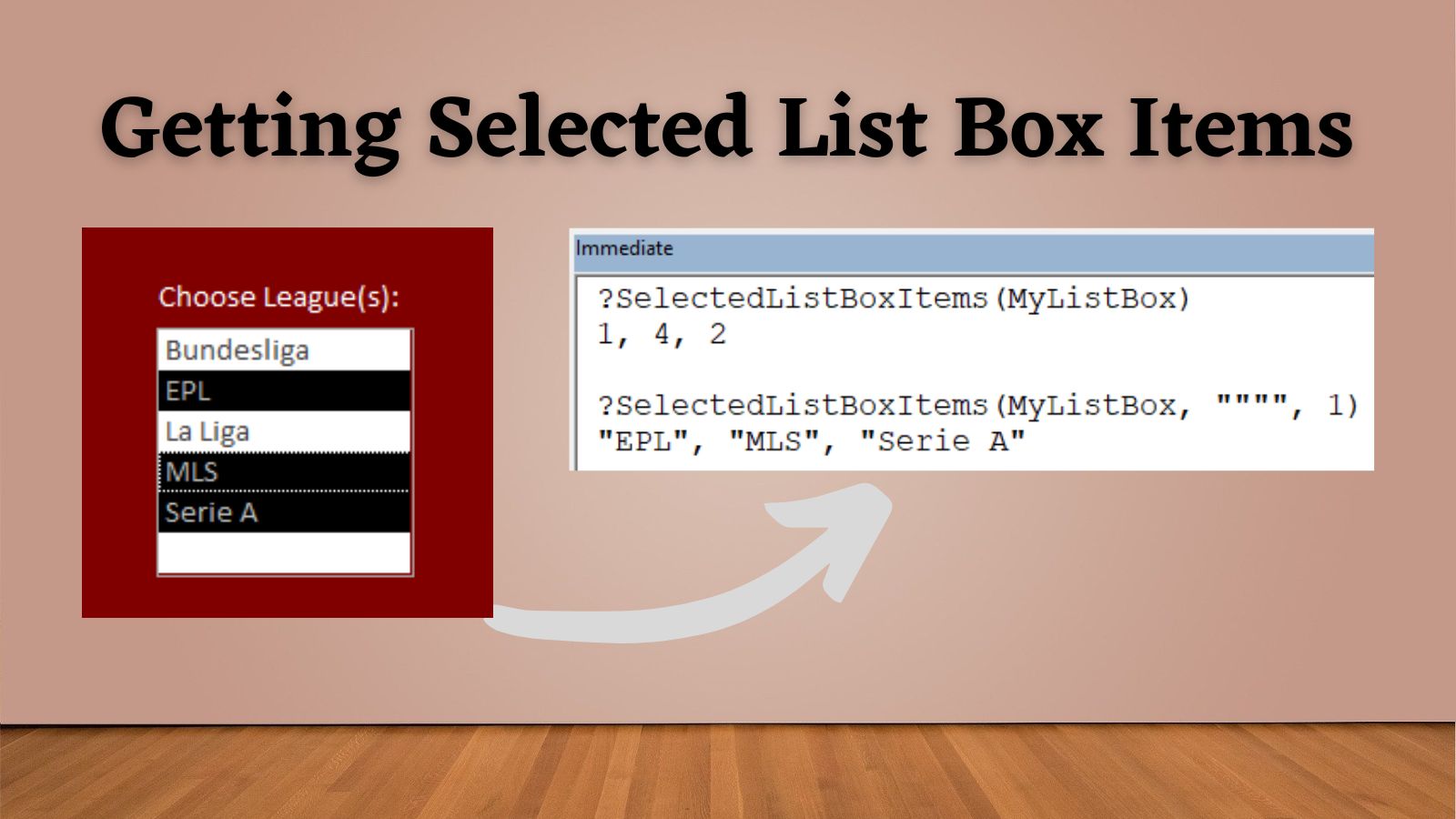 IMPROVED SelectedListBoxItems Function