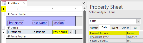 Viewer Question: Sort a Continuous Form by Clicking on the Column Label of a Combo Box
