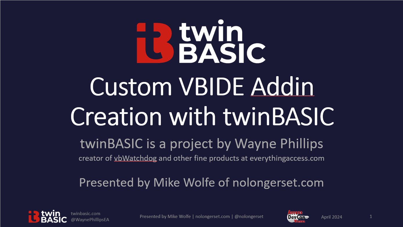 twinBASIC Update: April 21, 2024