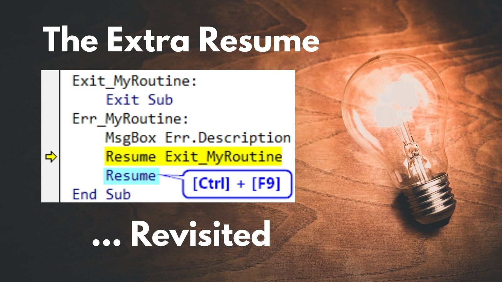 The Extra Resume: Revisited