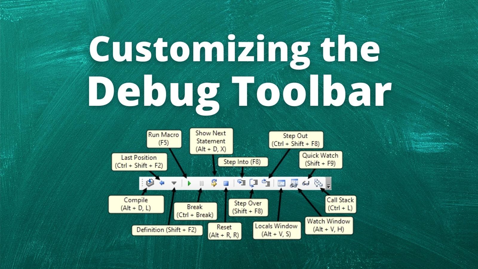 Customizing the VBA Debug Toolbar