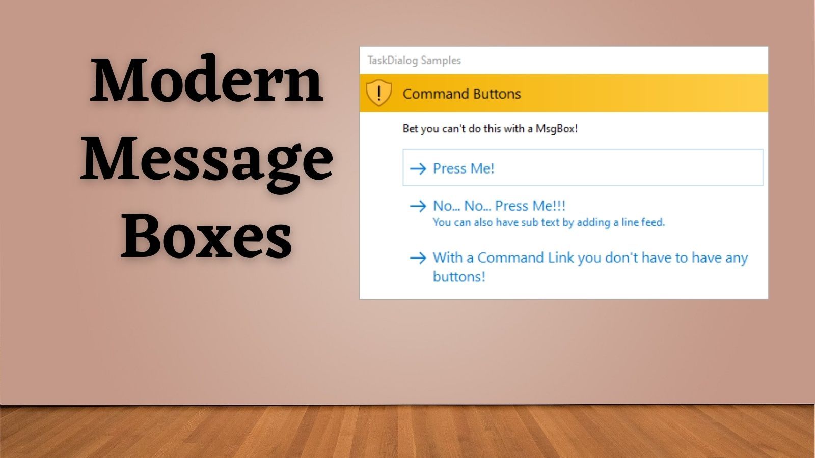Modern Message Boxes in Access