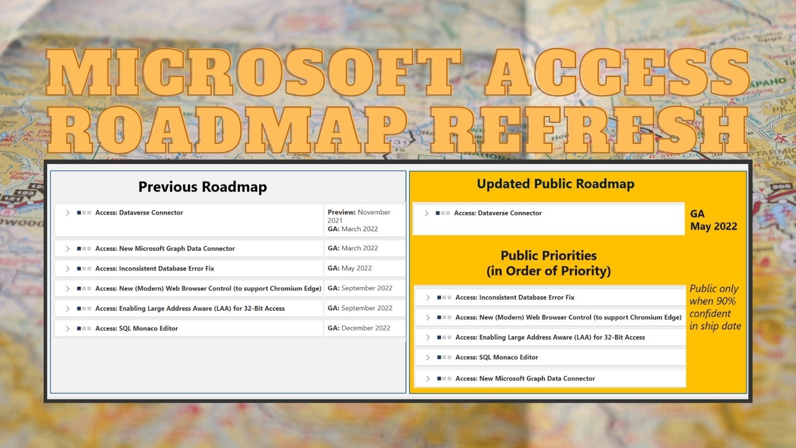 What Happened to the Access Roadmap?