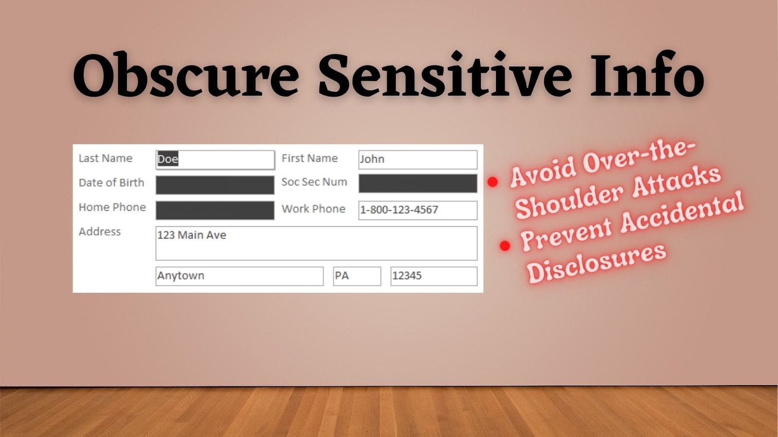 Hide Sensitive Information in an Image