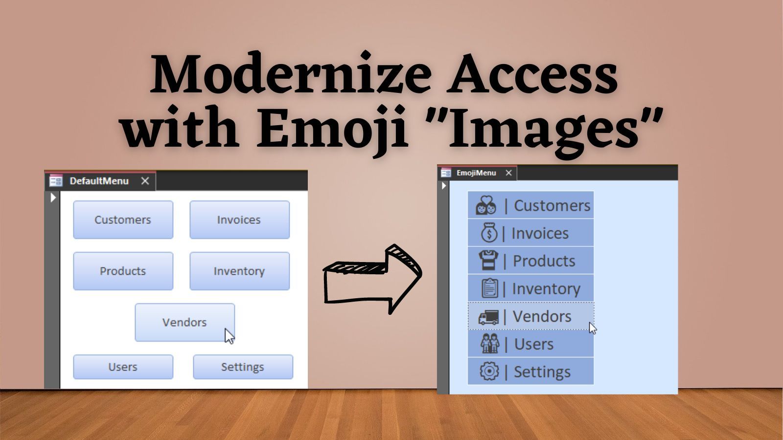 Using Emoji as Button "Images" in Access