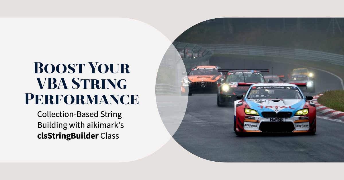 High-Performance VBA String Concatenation with clsStringBuilder