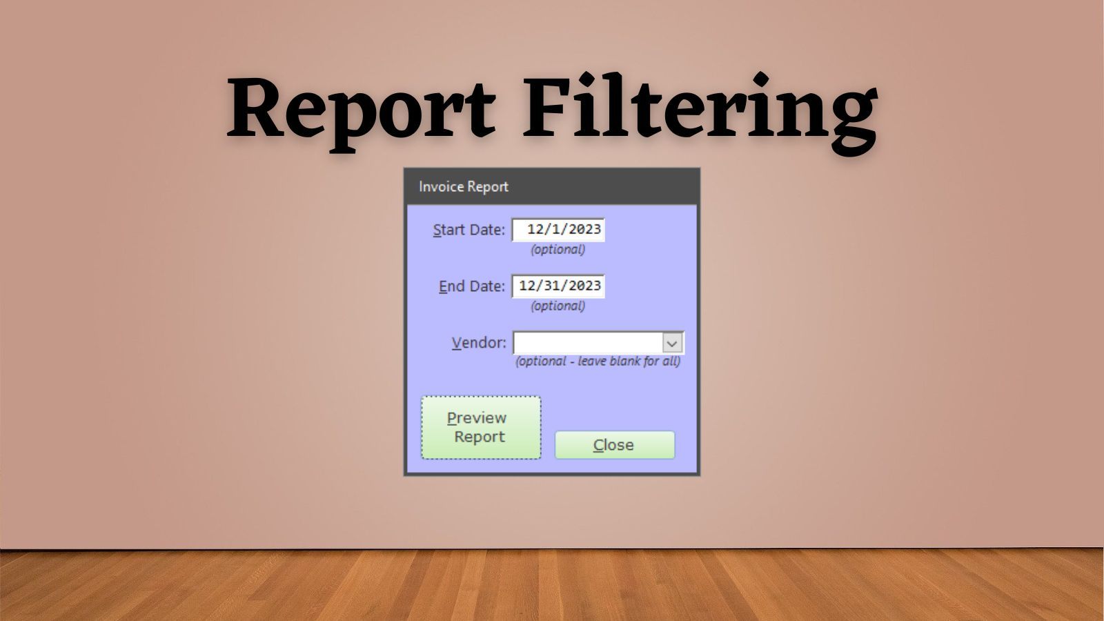 How to Filter Reports in Microsoft Access