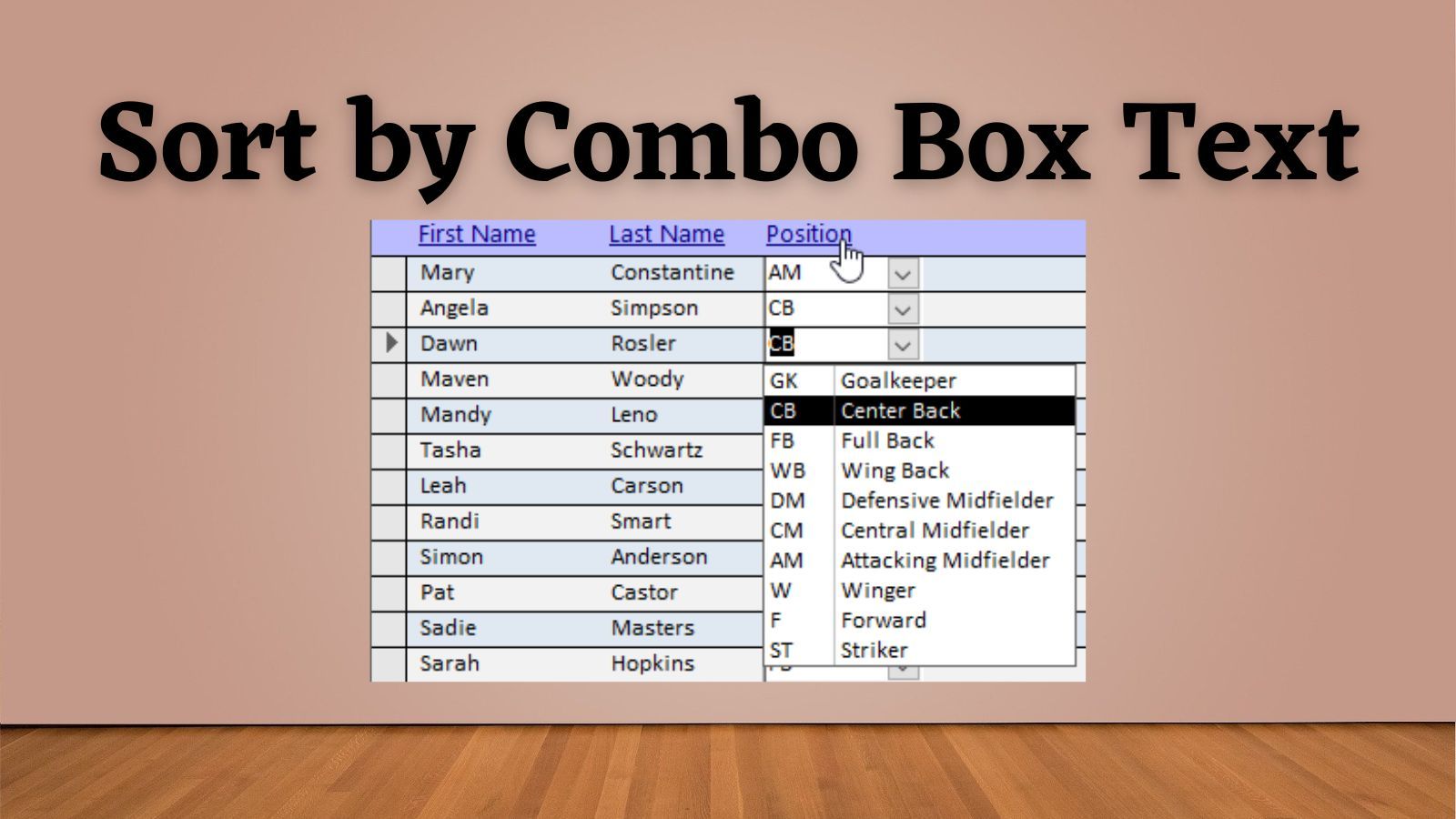 Viewer Question: Sort a Continuous Form by Clicking on the Column Label of a Combo Box