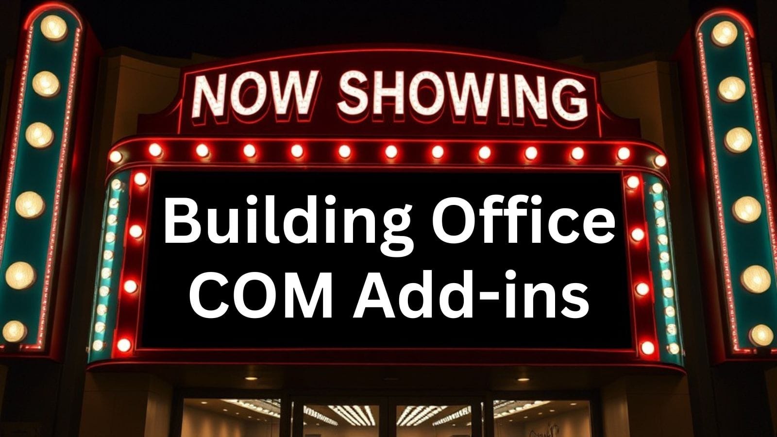 Building COM Add-ins with Geoffrey L. Griffith