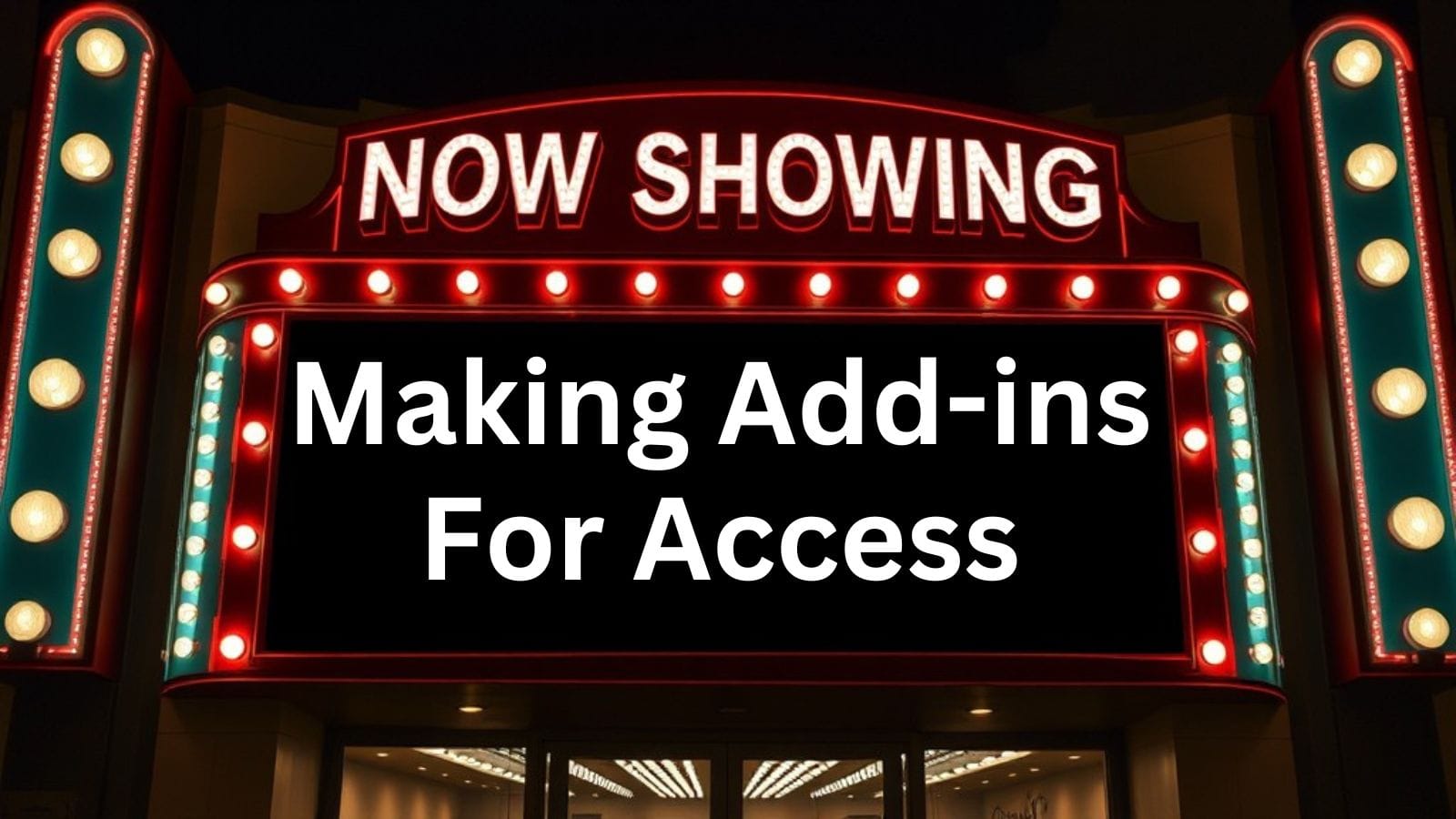 Making Access Add-ins with Crystal Long