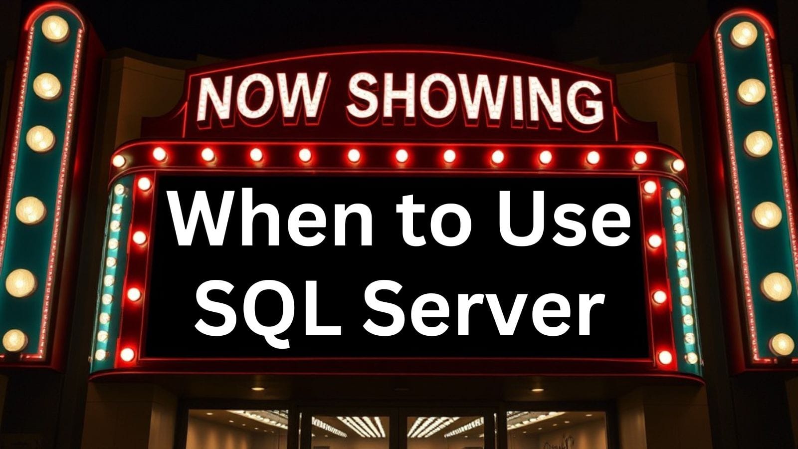 When to Use SQL Server with Juan Soto