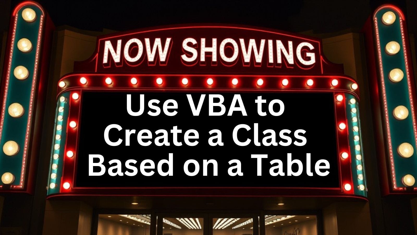 Using VBA to Create a Class Based on a Table with Adolph Dupré