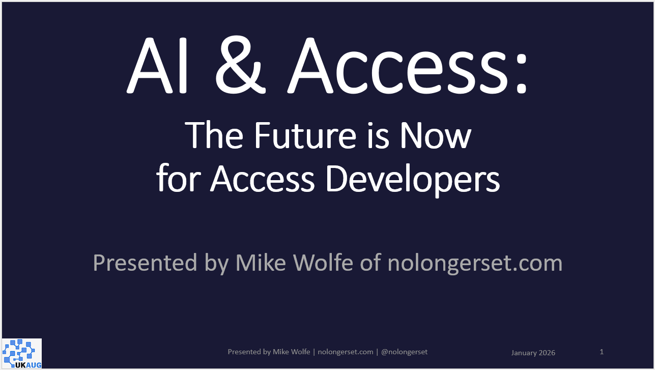 UK AUG: Access Development with AI