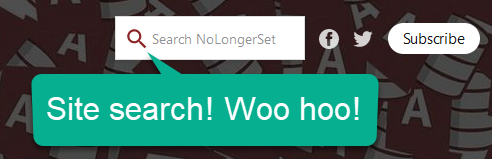 Site Search for NoLongerSet!