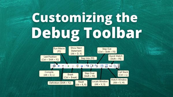 Customizing the VBA Debug Toolbar