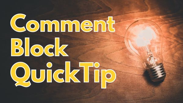 Shortcut Key to Comment/Uncomment Blocks of Code in VBA
