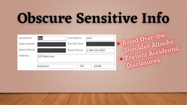 ObscureInfo(): Hide Sensitive Information in Access Form Controls