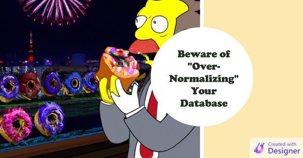 Beware of "Over-Normalizing" Your Database
