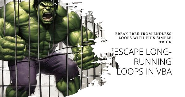 UserPressed(): Break Out of a Long-Running Loop in VBA with the Escape Key