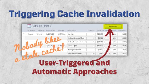 Triggering Cache Invalidation on the Hidden Duplicate Values Form